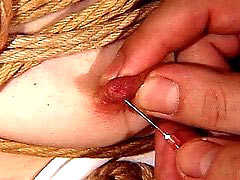 Needle stings the nipple
